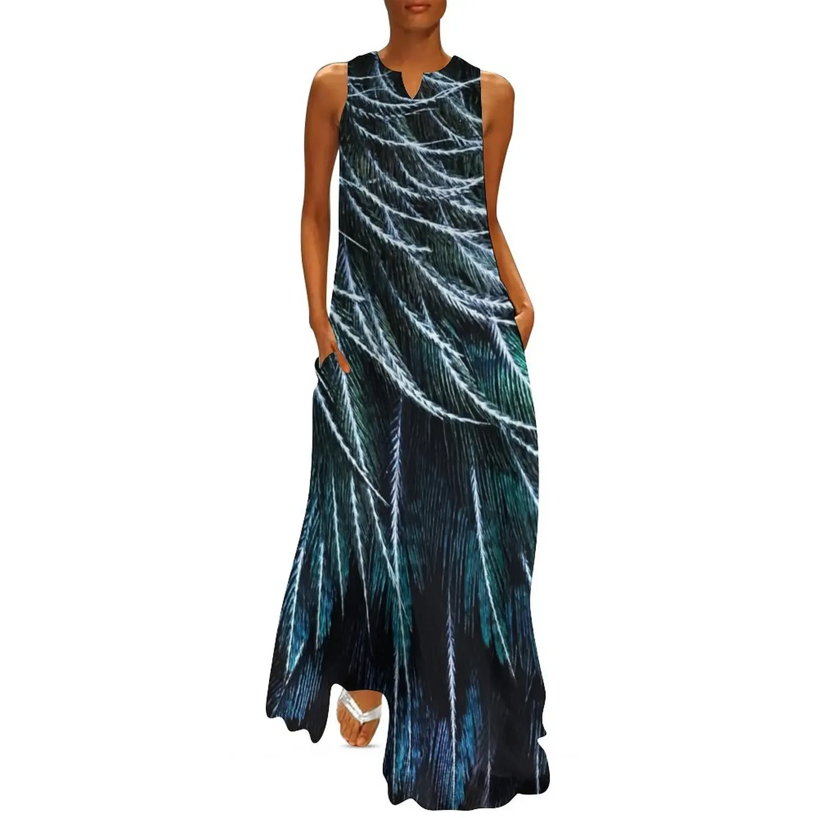 

Tui Feathers Long Dress women's summer jumpsuit dresses ladies 2025 summer Woman fashion summer dresses for women 2025 Dress