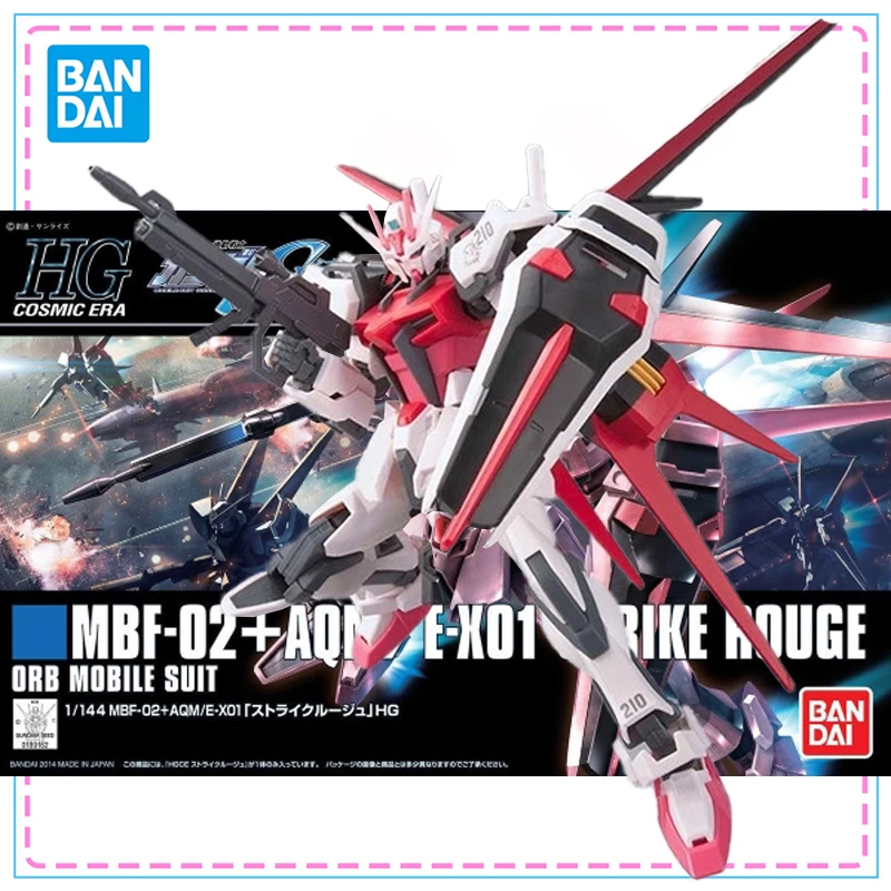 

Bandai HGCE 1/144 MS-14F SEED MBF-02+AQM E-X01 STRIKE ROUGE Gundam Model Kit Action Figure Collectibles Assembly Figures ToyGift