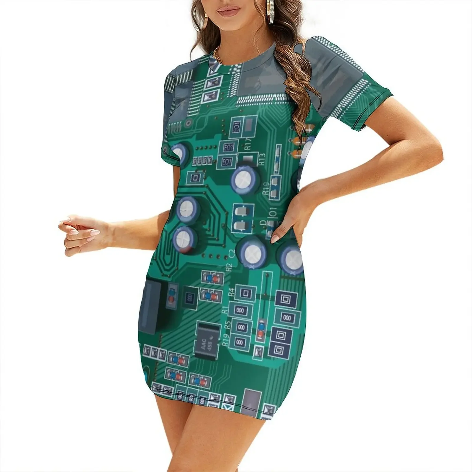 

Motherboard Short-Sleeved Dress dresses for official occasions Women's dress Dance dresses beach outfits for women Dress