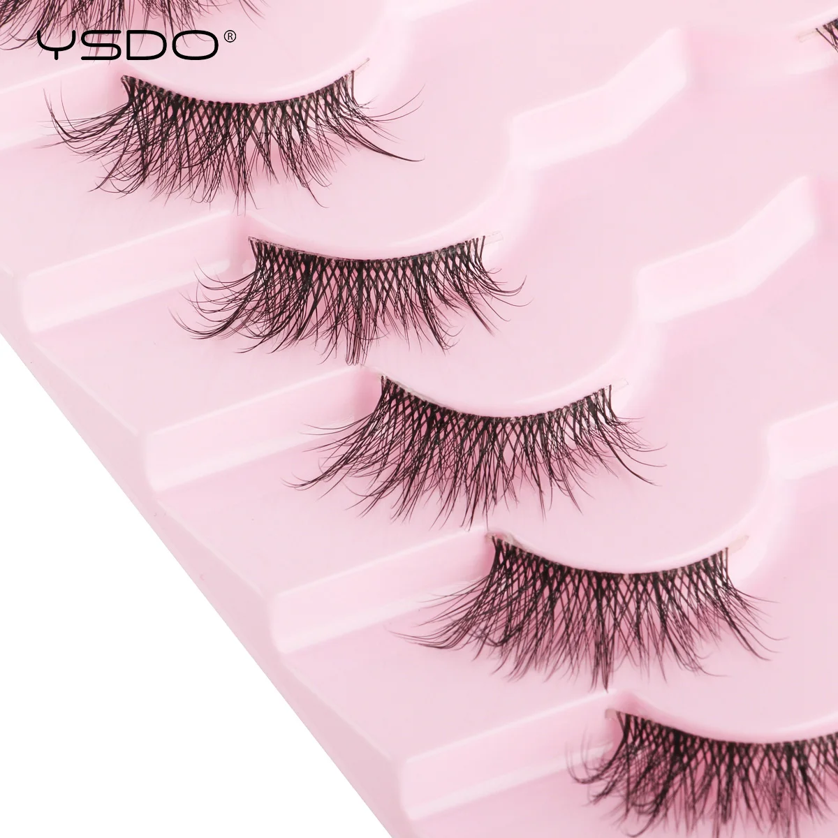 YSDO-3Dミンクの髪で作られた長いつけまつげ,ふわふわの猫の毛,エクステンション,メイクアップツール,7ペア