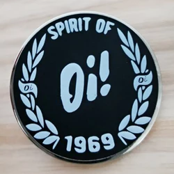 Punk Rock Old School Spirit of 1969 Oi Skinhead Brooch Badge enamel pins Jewelry
