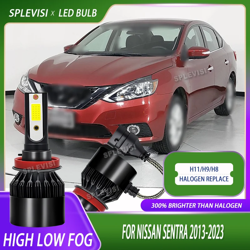

IP67 12V 60W 6000LM/Bulb Car LED High Low Beam Fog Light H11/H9 For Nissan Sentra 2013 2014 2015 2016 2017 2018 2019 2020-2023