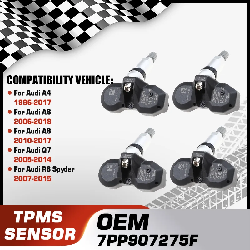 

7PP907275F For Audi A4 Audi A4 Cabriolet Audi A6 Allroad Audi A6 Avant Audi A6 Avant Audi A8 Audi Q7 Audi R8 Spyder TPMS Sensor