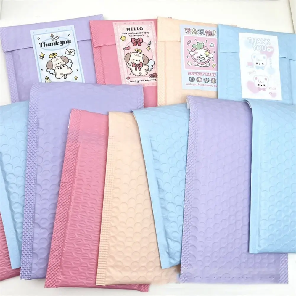 10Pcs 새로운 진주 필름 버블 메일러 PE 셀프 씰 셀프 씰 포장 마카롱 컬러 패딩 봉투