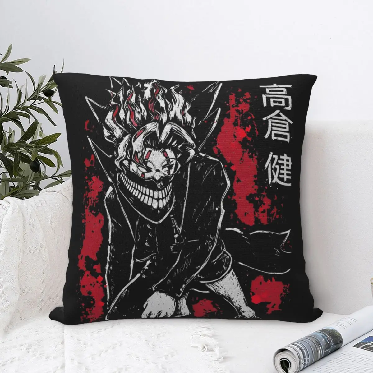 Okarun Dandadan Square Pillowcases Polyester Car Anime Cushion Cover Creative Home Decoration Throw Pillow Case 40*40