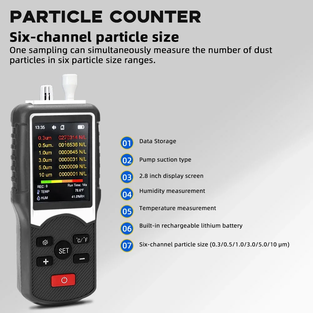 High quality JD3003 particle counter dust sampling instrument PM2.5 PM10 for clean room detection