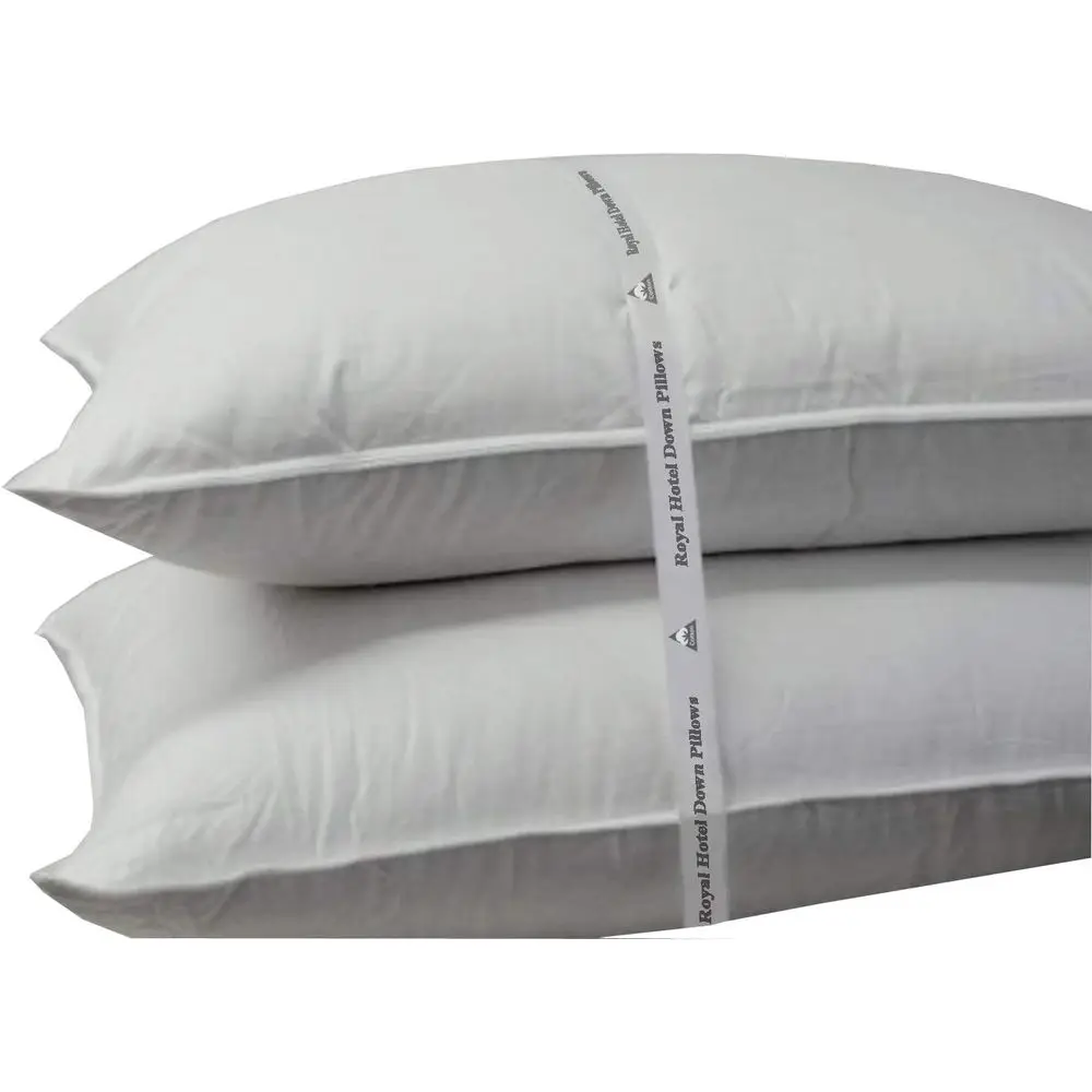 Luxury Down Pillow Set – 500 TC 100% Cotton Shell Down ill, irm Support, King Pillows, Set o 2