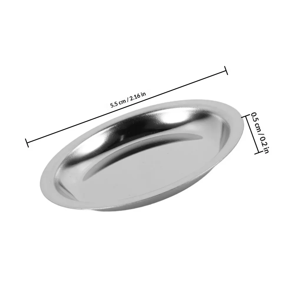 4Pcs Tea Bag Saucer Stainless Steel Round Tea Cup Coaster Tray Table Protection Coffee Accessories Small Coasters
