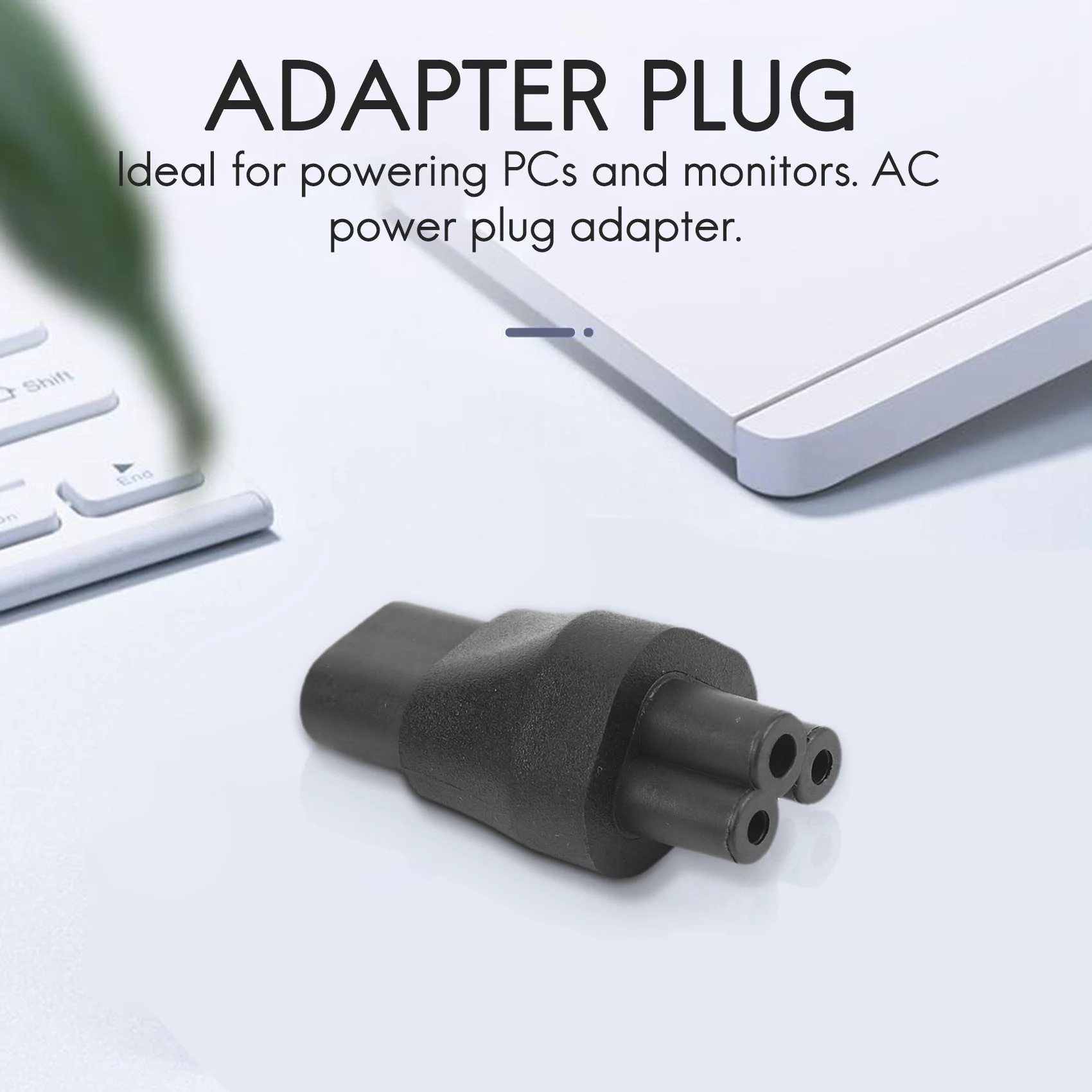 IEC 320 C5 3-Pin أنثى إلى C8 2-Pin ذكر التوصيل محول التيار الكهربائي محول