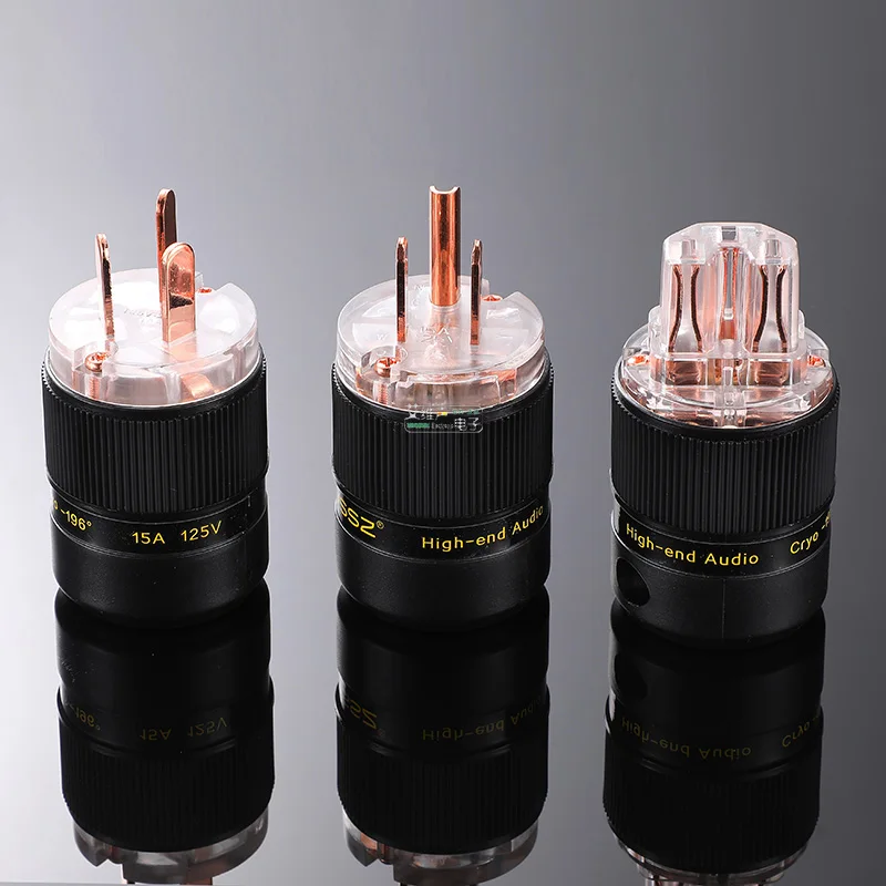 

American Standard /ADY-MWNational15A220V Gold-Plated Pure Purple Copperno Welding Fever Power Plug Speaker AV Cinema Connector