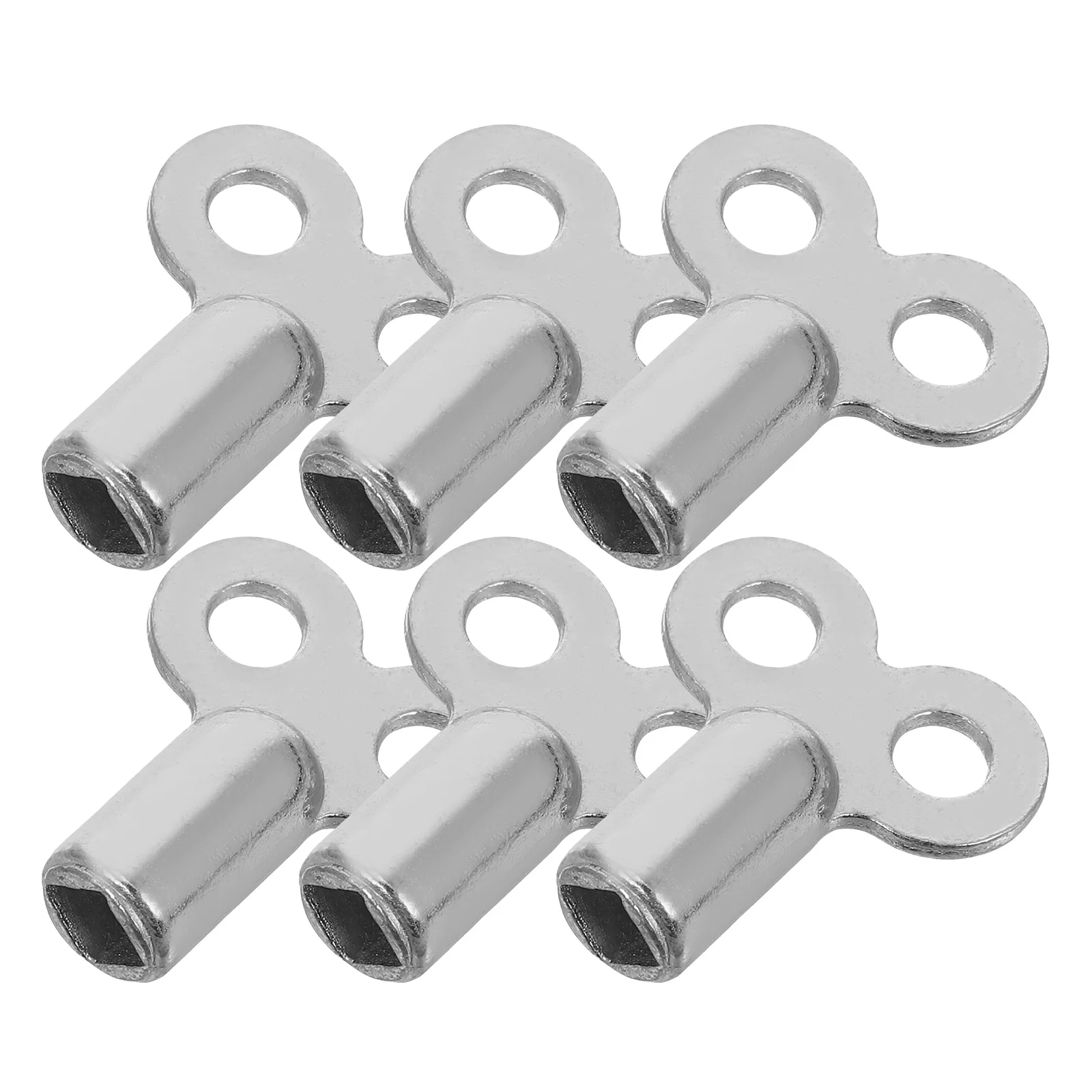 

6 Pcs Exhaust Valve Key Smooth Radiator Tools Socket Keys Vent Wrench Air Plumbing Zinc Alloy Valves Lightweight