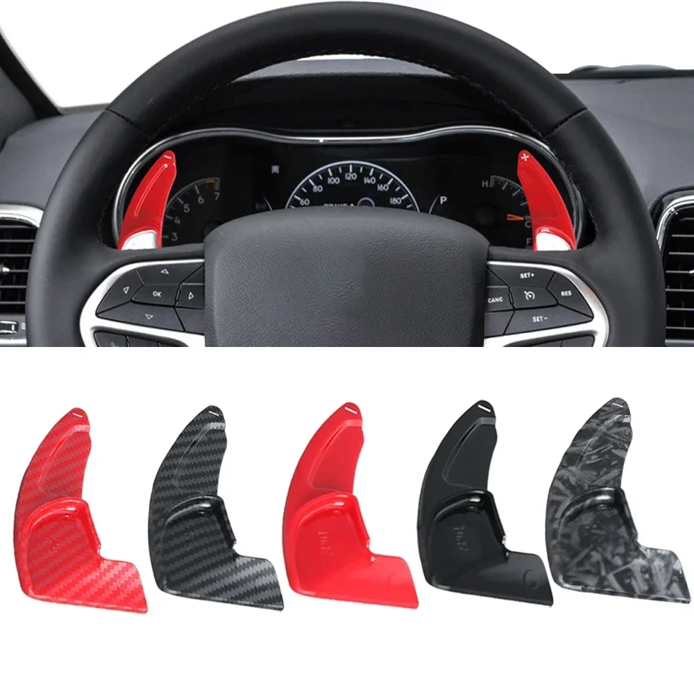 

Auto Steering Wheel Rear Shift Paddle Car Shift Equipment Semi Automatic Clutch Red For Dodge Challenger SRT Jeep Grand Cherokee