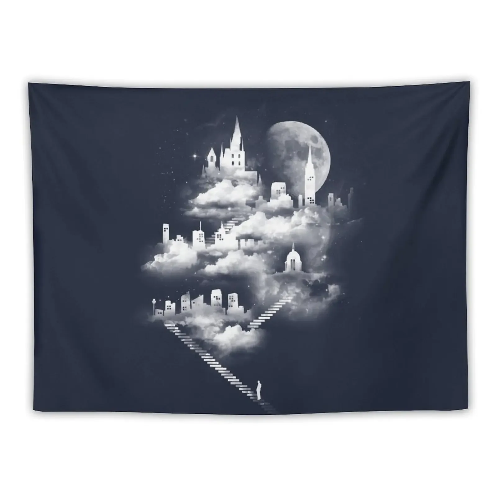 

Stairway to Heaven - Dark Blue Tapestry Wall Decoration Wallpapers Home Decor Wall Hanging Tapestry