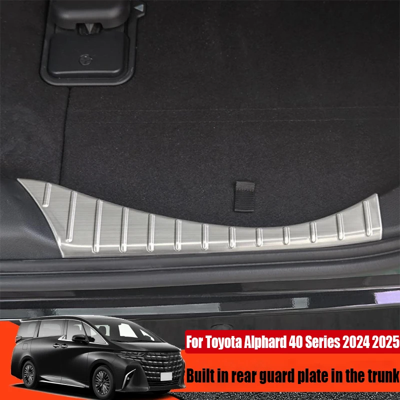 Built in rear guard plate in trunk wear-resistant car interior modification product For Toyota Alphard 40 Series 2024 2025