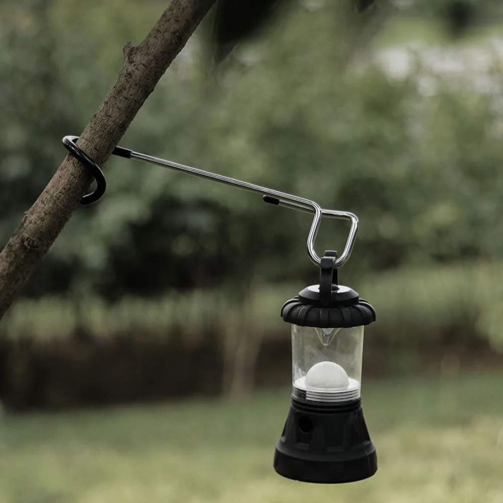 

2Pcs Anti-Skid Hooks Heavy Duty Steel Rubber Material Outdoor Lantern Hangers for Camping Fishing Hiking Portable Lamp Holder