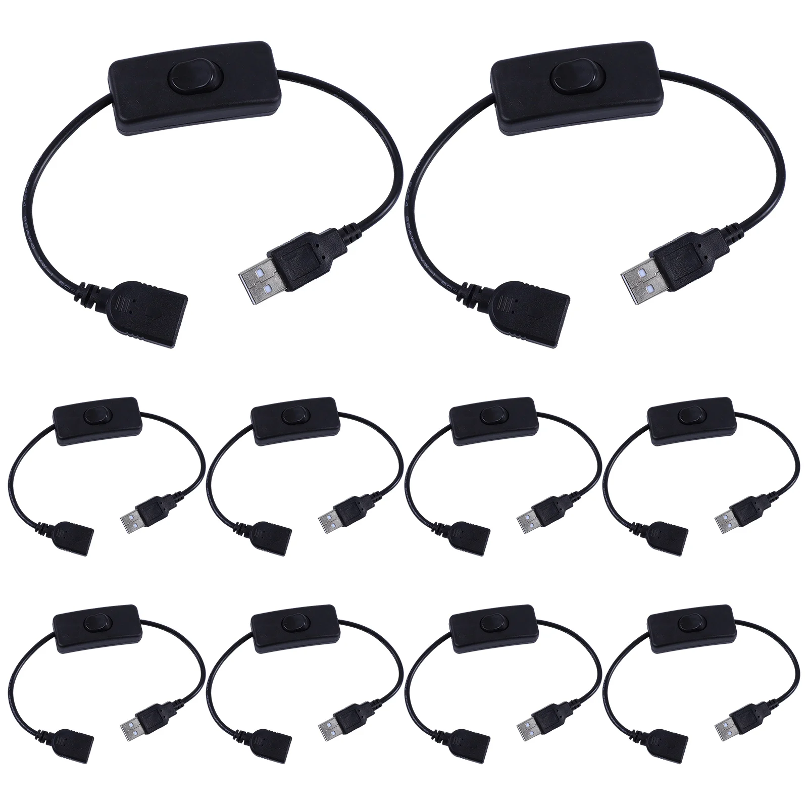 USB A Male To Female Extension Cable For IOS Devices Data Transmission Power Supply With A 304 Rocker Switch 30cm