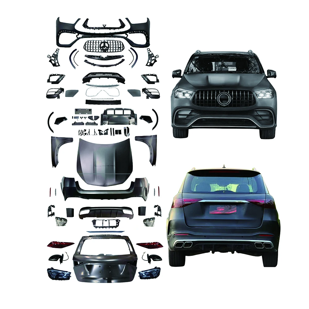 

New Body Kit Conversion for 2012-2019 ML350 GLE W166 W167 GLE63 Car Bumper Headlamp Bolt-On Retrofit/Upgrade