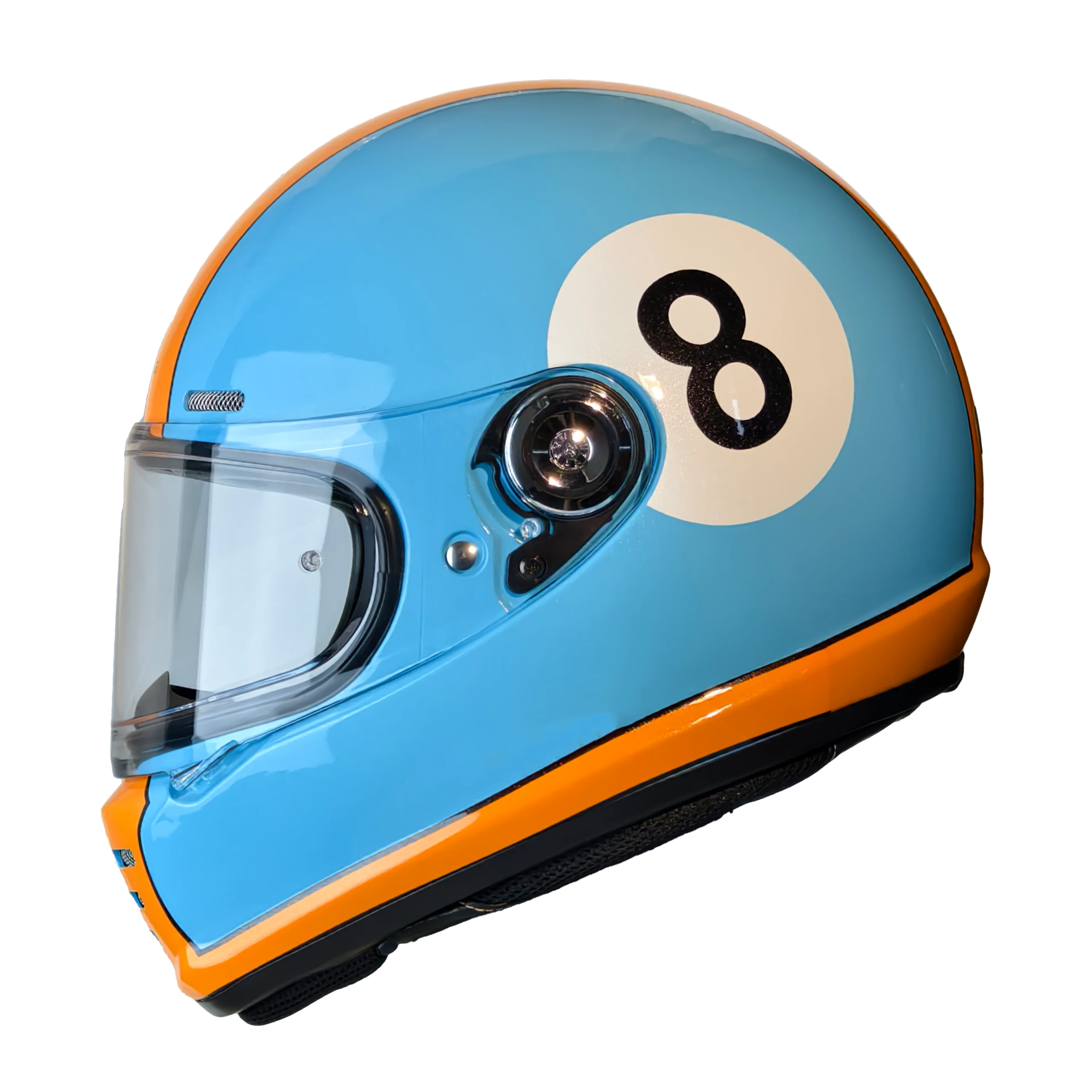 Factory Direct,3C&DOT Certified Retro Full Face Helmet - Fiberglass, Visor
