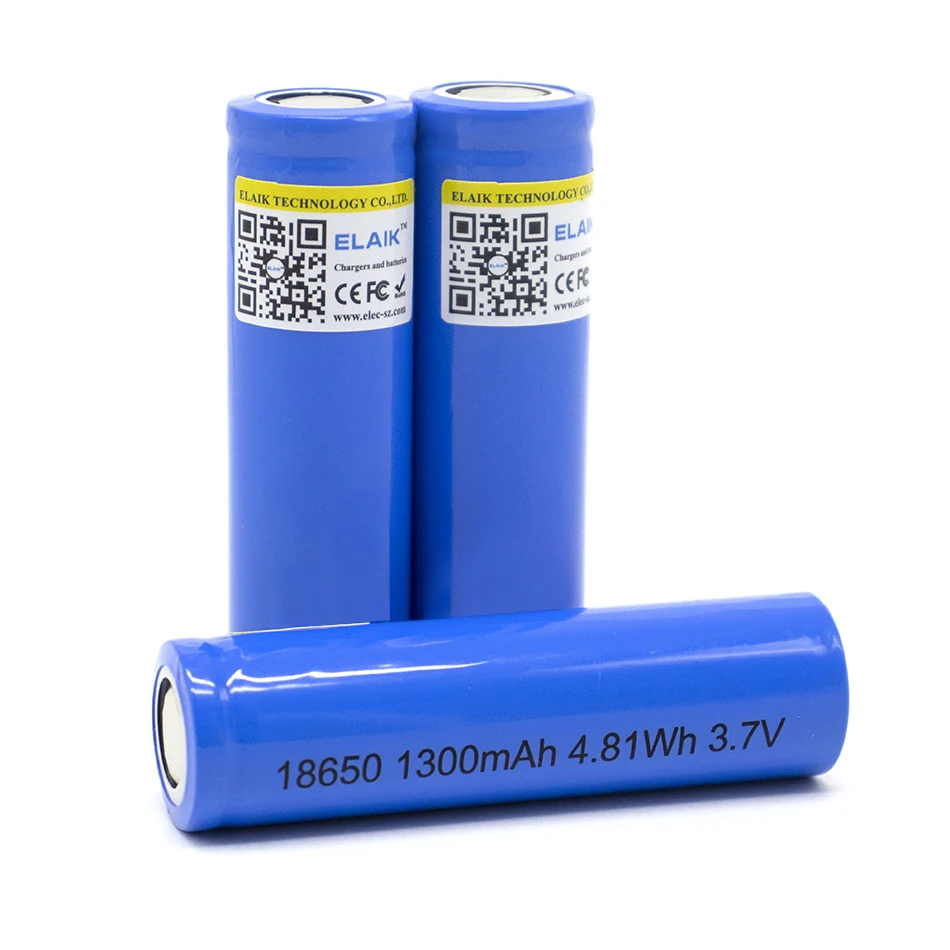 18650 1300 mah power lithium battery 3.7 V strong light flashlight rechargeable battery,with Charger