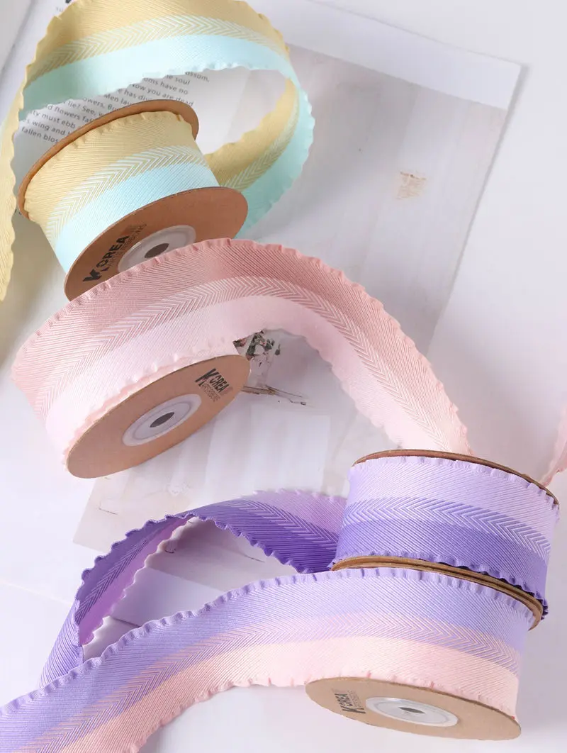 10 Yards Falbala Rüschenband Fischgrätmuster Lotusblatt-Bänder 40MM Haarschleifen DIY Handwerk Handgemachte Accessoires YM2023041101 – Detail 2