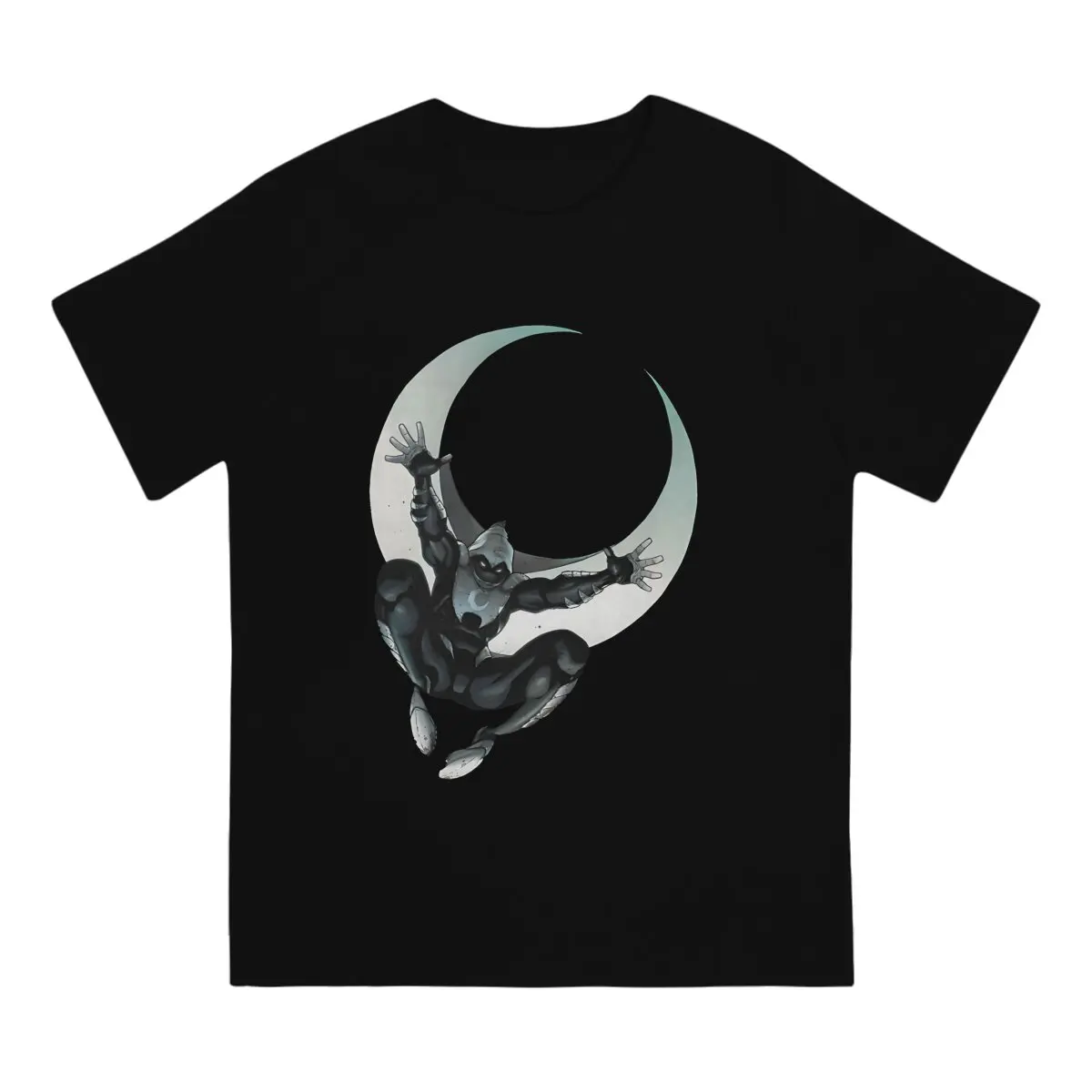 Marvel Comics Character Men's T Shirt Moon Knight Creative Tees Short Sleeve Round Neck T-Shirt Pure Cotton Unique Clothes