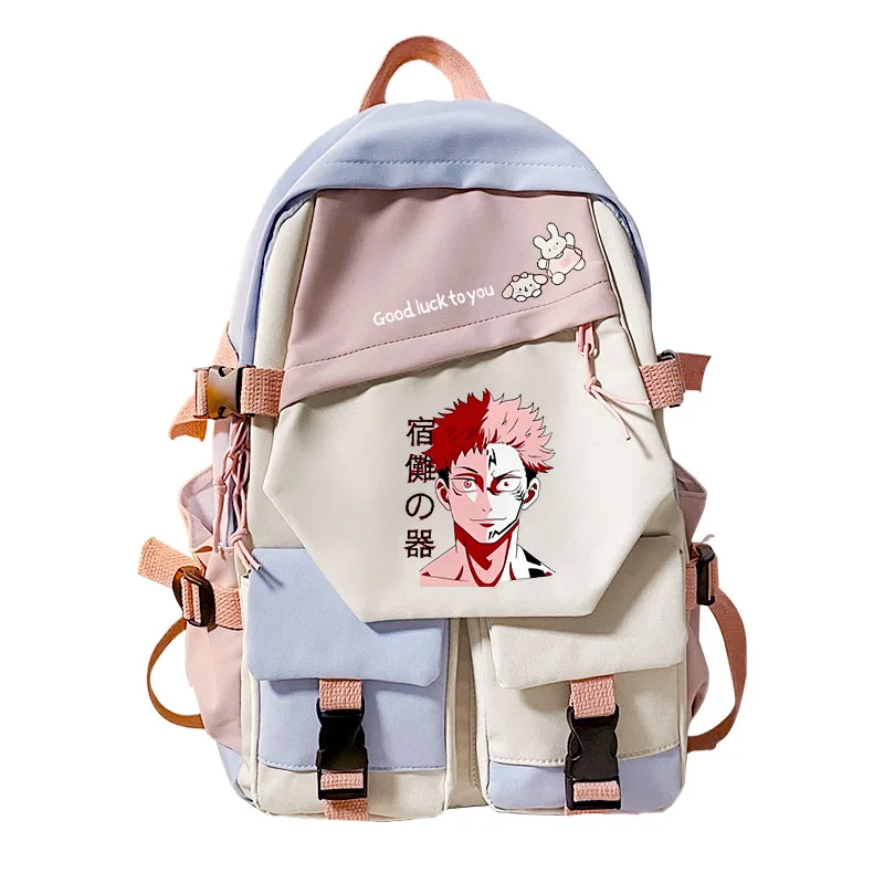 Jujutsu Kaisen Cartoon Print Bag Jeugd Student Schooltas Kinderen Rugzak Uitje Reistas Vrijetijdstas Kindertas