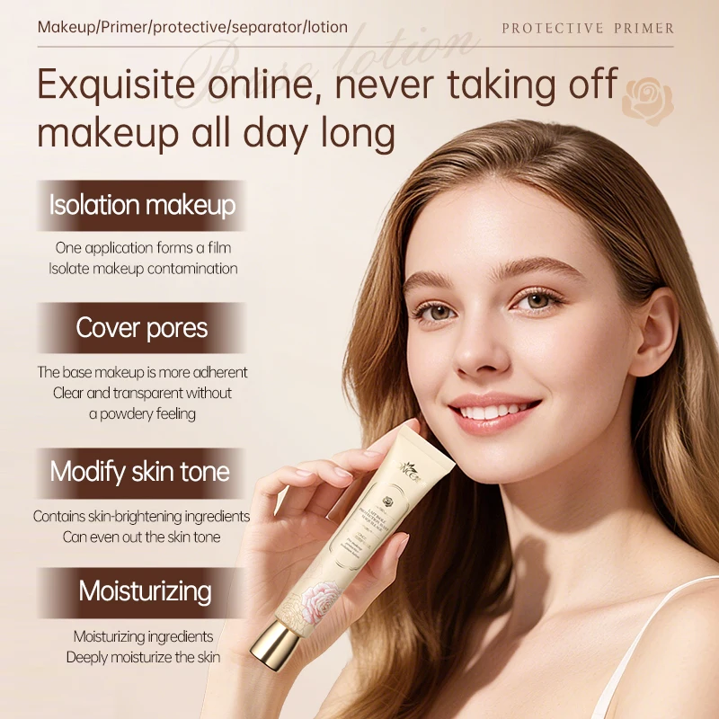 FONCE Crème isolante protectrice pré-maquillante, crème naturelle, liquide de fond de teint, correcteur et maquillage visage blanchissant, 30g