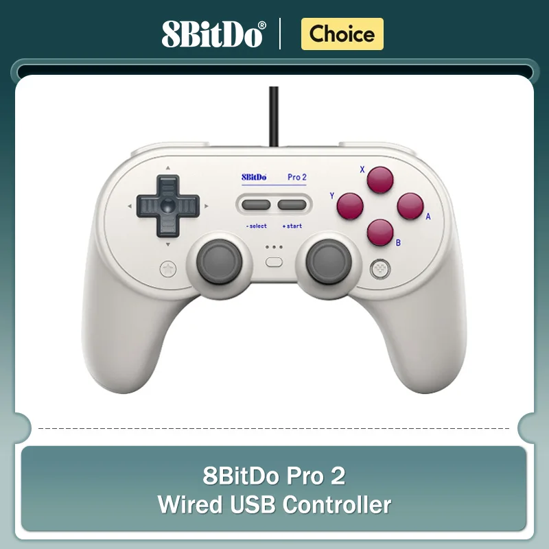 8BitDo Pro 2 Wired Controller USB Gamepad Joystick for Nintendo Switch OLED PC with 2 Pro Back Paddle Buttons Accessories