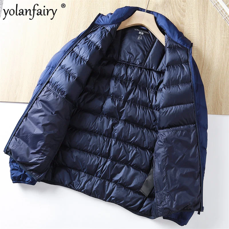 Puffer Jacket Men 2023 Autumn Winter New In Coats and s Male Lightweight Windproof Down Soft Fluffy Clothes FC