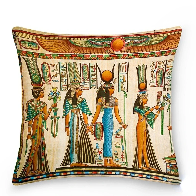 Egyptian printed sofa cushion cover pillowcase home decoration party car bedding