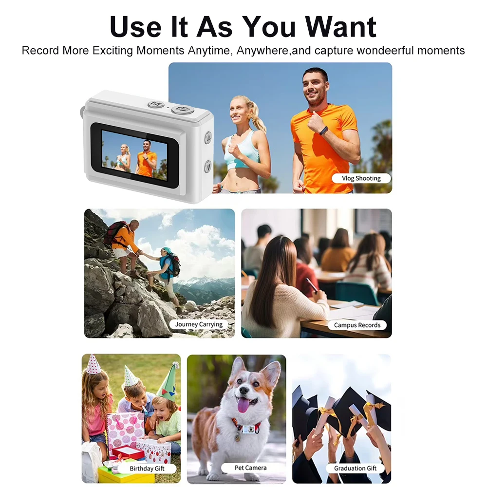 128G 4K Digital Camera 64MP CCD Digital Flash Video Camera With Full Touch Screen 16X Digital Zoom IR Night Vision Camera MP3