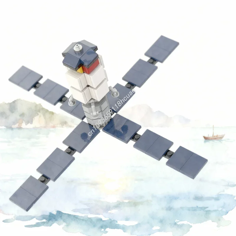 135pcs MOC Space ZeusX Lunar Lander Orbital Bus Model Building Blocks Construction festival Gifts Creative Toys Idea Education