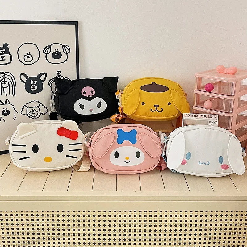 

New Cartoon Sanrio Hellokitty Cute Kuromi Melody Fashionable Boys And Girls Coin Purse Shoulder Messenger Bag Christmas Gifts