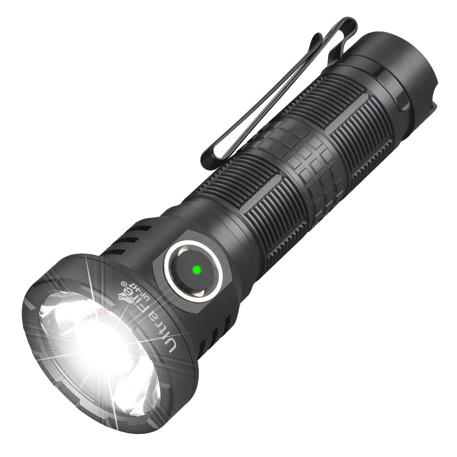 مصباح يدوي تكتيكي UltraFire UF-H7 بقوة 2500 لومن ومدى طويل 643 مترًا ومنفذ USB C قوي 21700 قابل لإعادة الشحن للاستخدام الخارجي EDC مناسب للشرب #1