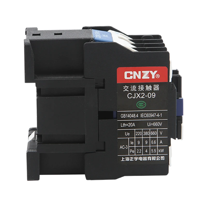 LC1D AC Contactor CJX2-0901 9A 3 Phase 3-Pole NC Coil Voltage 380V 220V 110V 36V 24V 50/60Hz Din Rail Mounted 3P+1NC