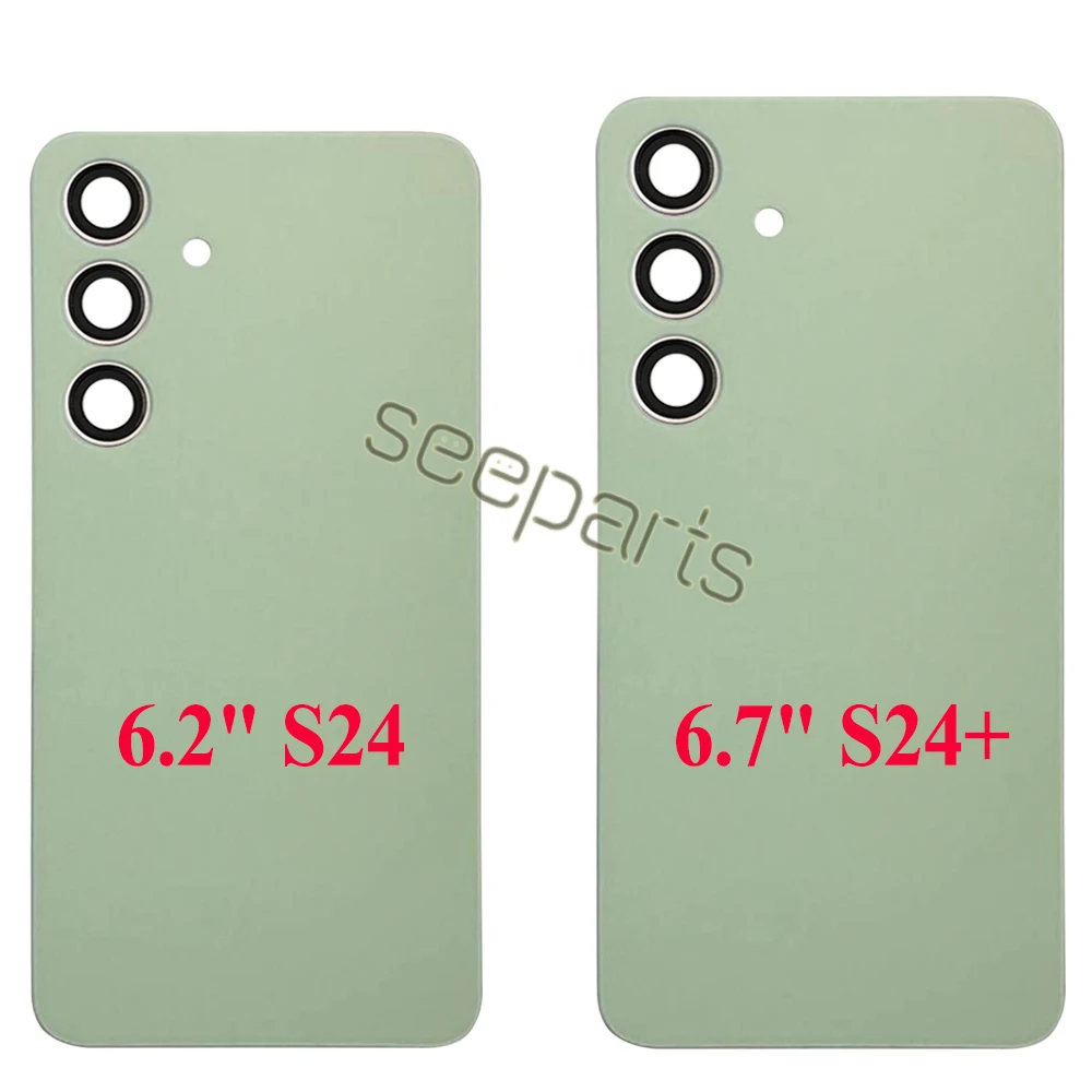 For Samsung Galsxy S24 Plus Back Glass Battery Cover Rear Glass Door Housing Panel For Samsung S24 Battery Cover With Lens