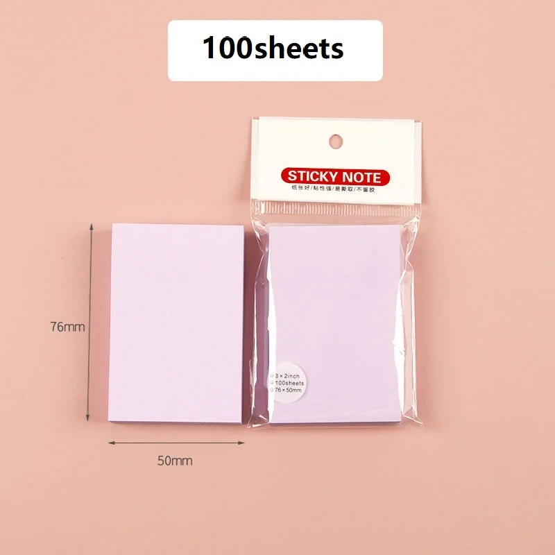 Sticky PET Self-Adhesive Clear Memo Pad Note Papers for School Student Office Stationery