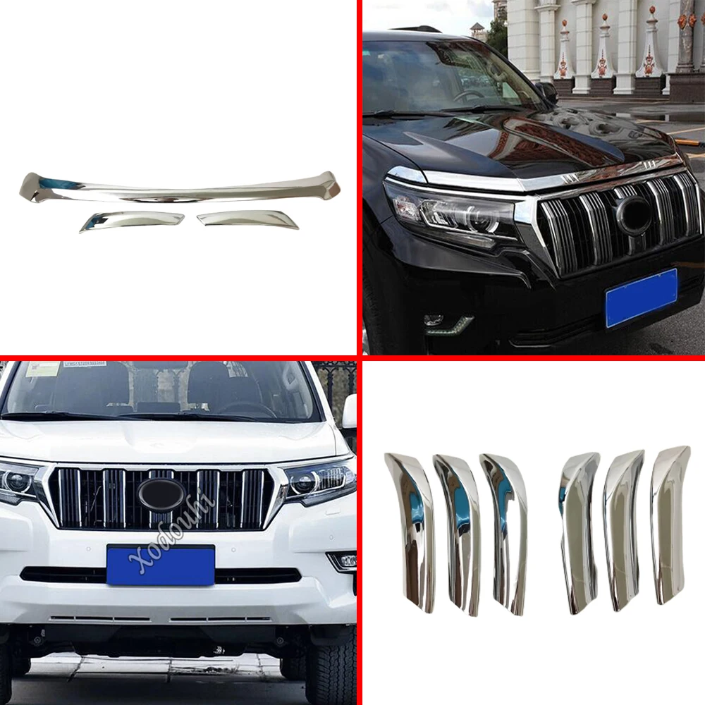 

Car Engine Machine Grille Grill Stick Lid Trim Frame For Toyota FJ150/Prado 2010 2011 2012 2013 2014 2015 2016 2017 2018 2019