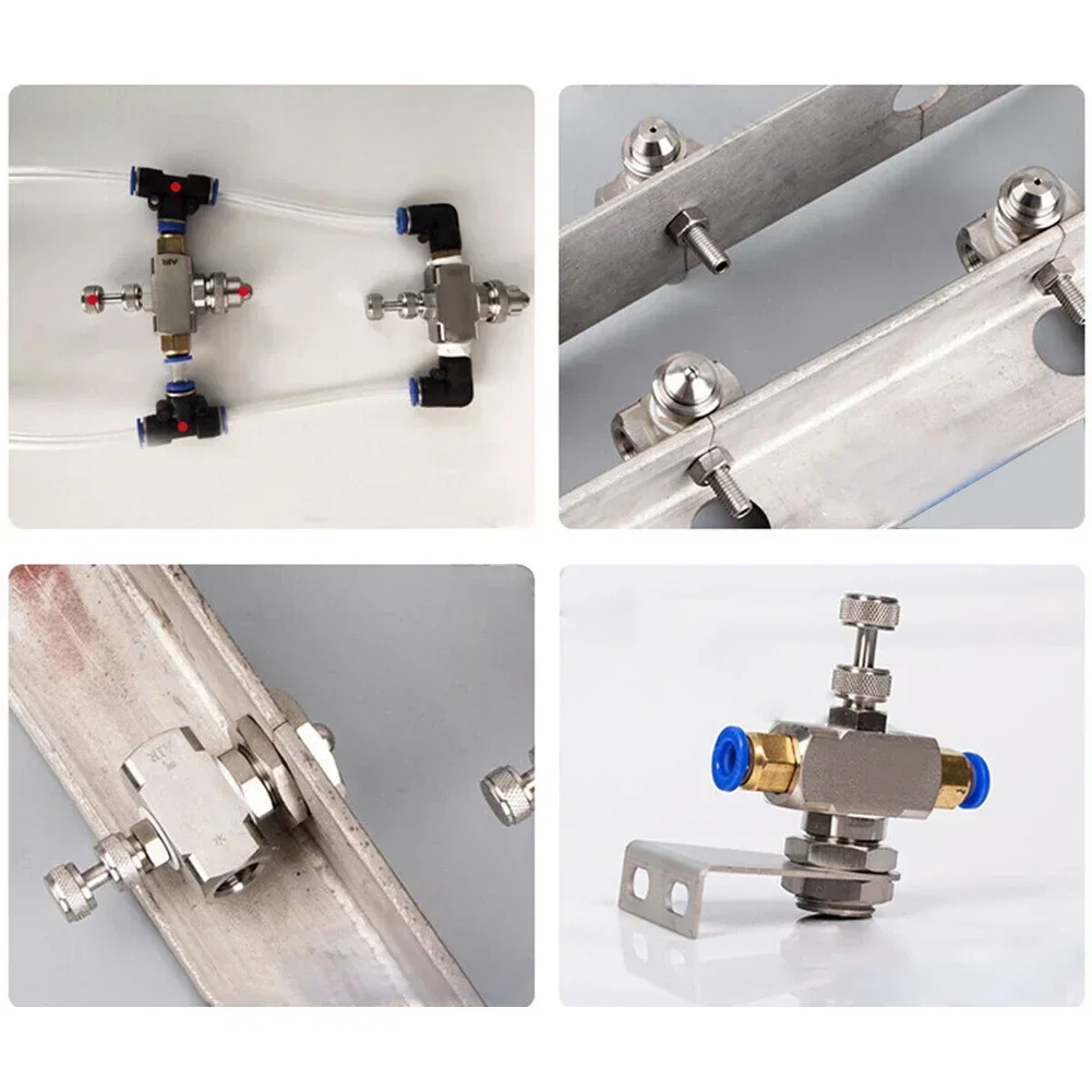 

Насадка высокого давления из нержавеющей стали 304 с регулируемым выходом для различных применений, включая увлажнение.