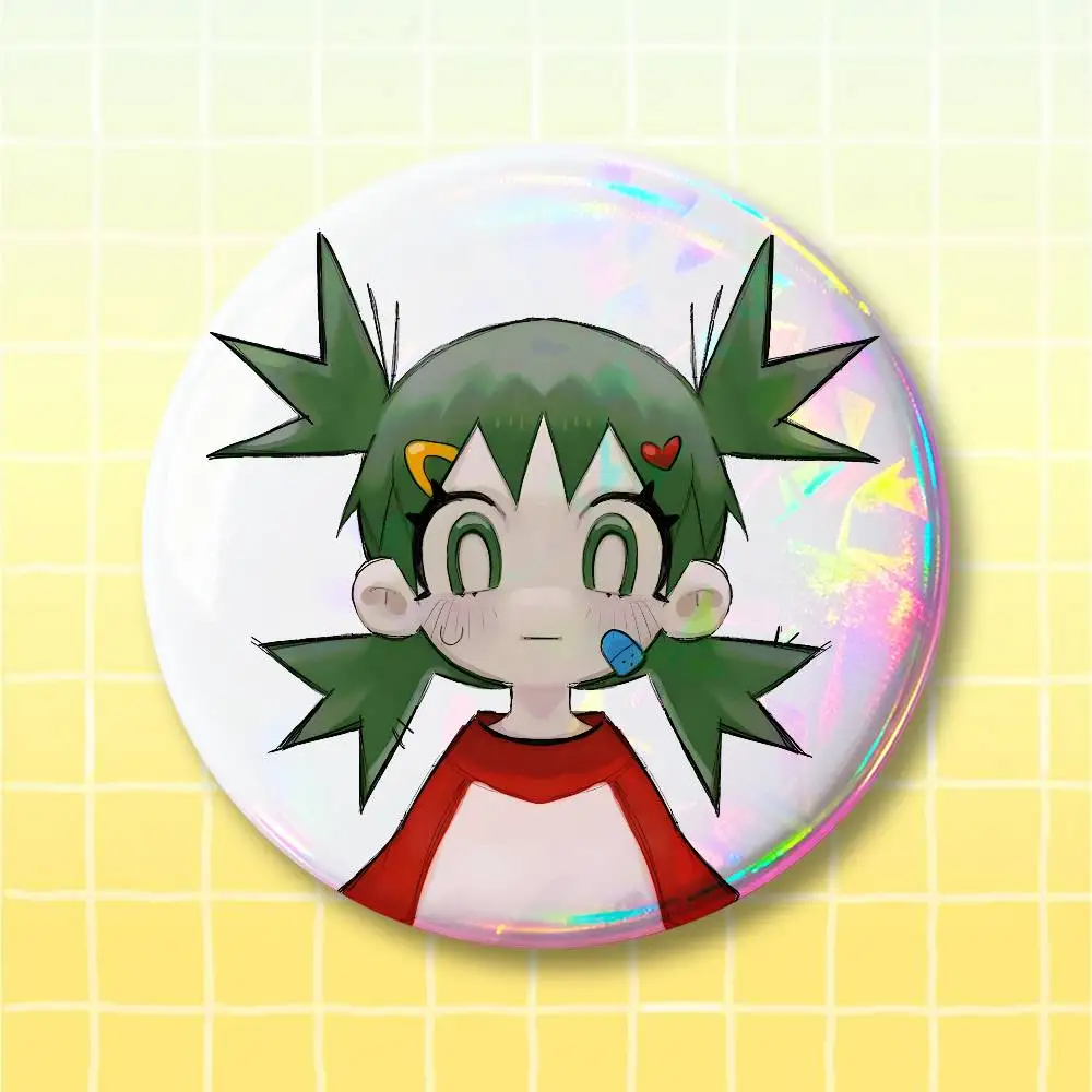 Y-Yotsuba Anime Pin Round Circle Shape Metal Button Pin Badge Pinback Decoration Gifts Clothes Decor