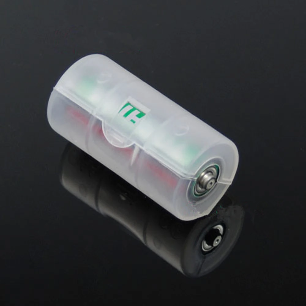 Shell Batteries Holder Transparent AA To C Size Battery Converter Battery Adapter Case Battery Conversion Box Battery Switcher
