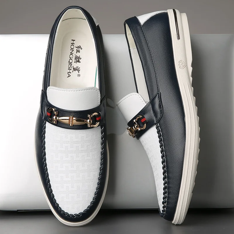 Mocassins masculinos nova primavera outono moda sapatos masculinos marca clássica de alta qualidade couro confortável unidade sapatos barco homem sapatos casuais