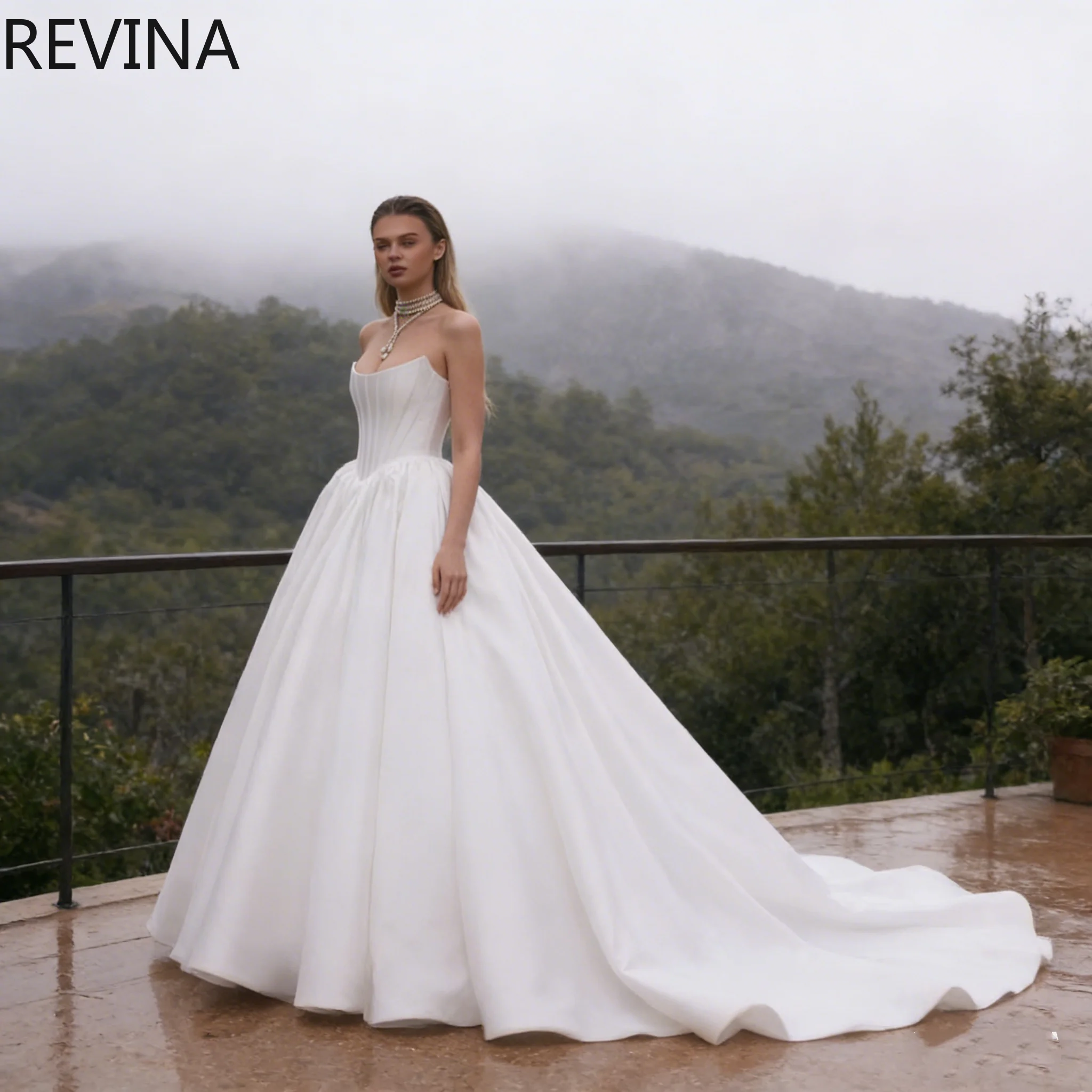 

Elegant A-line Wedding Dress Satin Sleeveless Sweetheart Collar Beaded Bridal Gown for Women Vestidos De Novia Customized