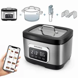 INKBIRD ISV-500W All-In-One Sous Vide Cooker Ultra Quiet 8L Wi-Fi Sous Vide Machine, Accurate Temperature Time Control & Alarm