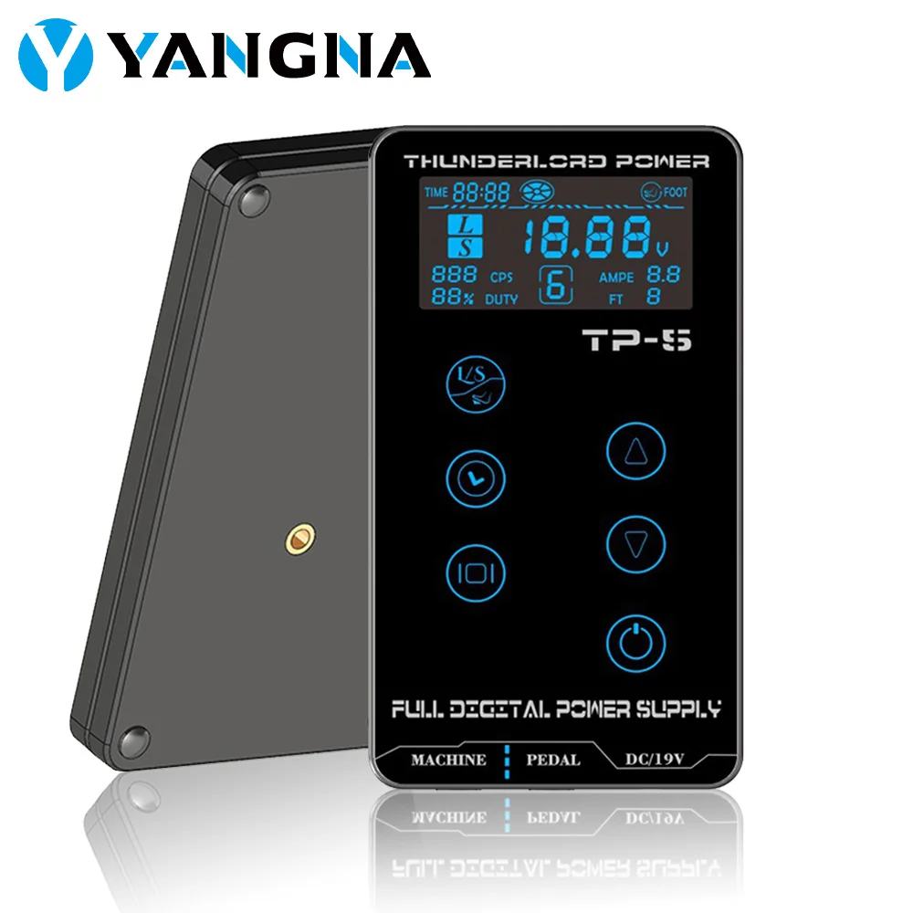 

YANGNA Professional Tattoo Power Supply Touch Screen TP-5 Intelligent Digital LCD Makeup Dual Tattoo Power EU US Plug Machine