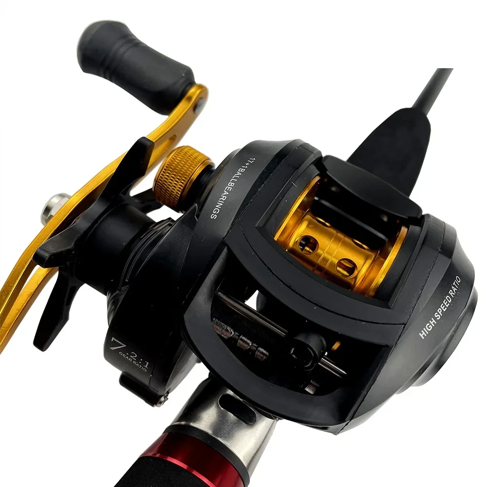 Light Weight Metal Spool Gear Ratio 7.2 1 Max Drag 8KG Fishing Wheel Baitcasting Reel  Fishing Tools