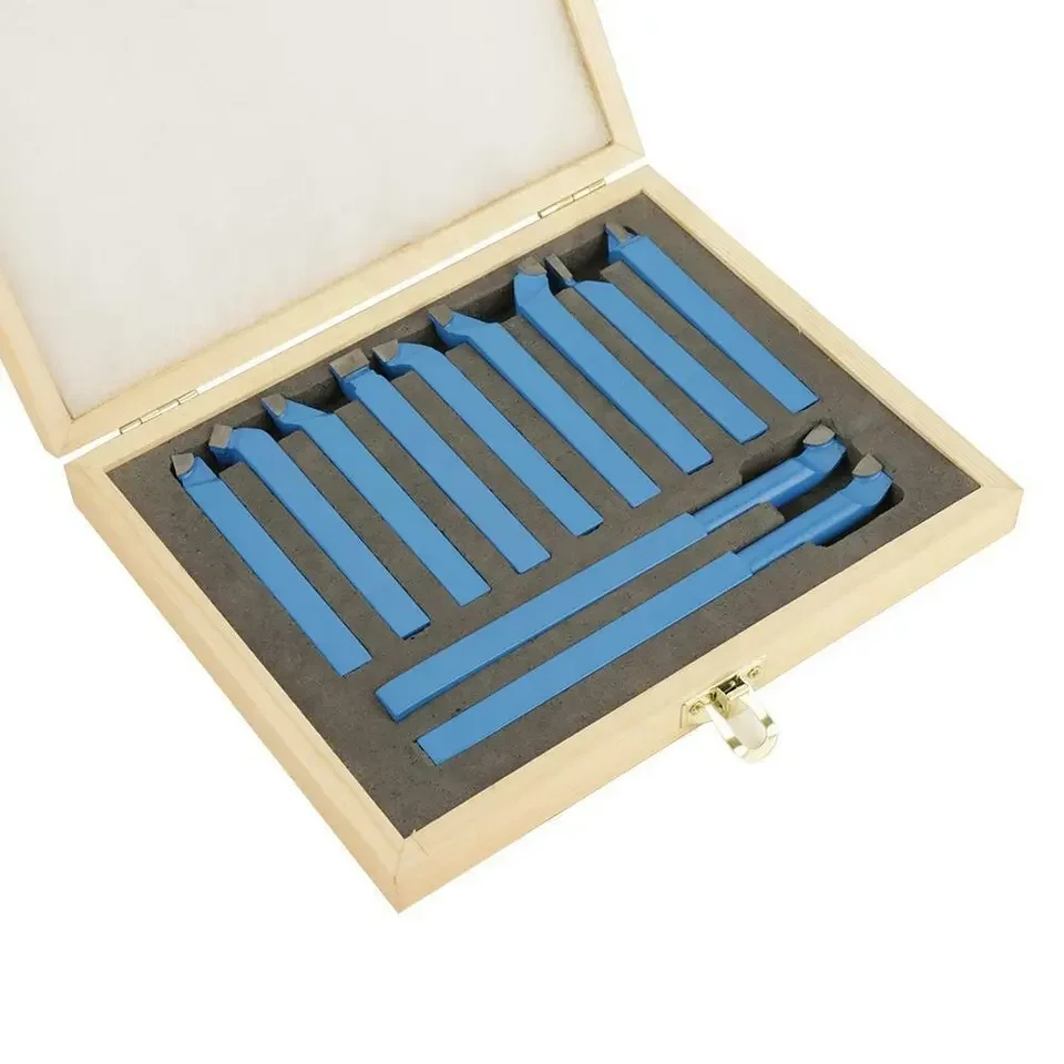 Imagem -03 - Carbide Tip Cutting Tool Grupo Turning Boring Bit Mini Metal Lathe Ferramenta de Rosqueamento 10 mm 11 Pcs