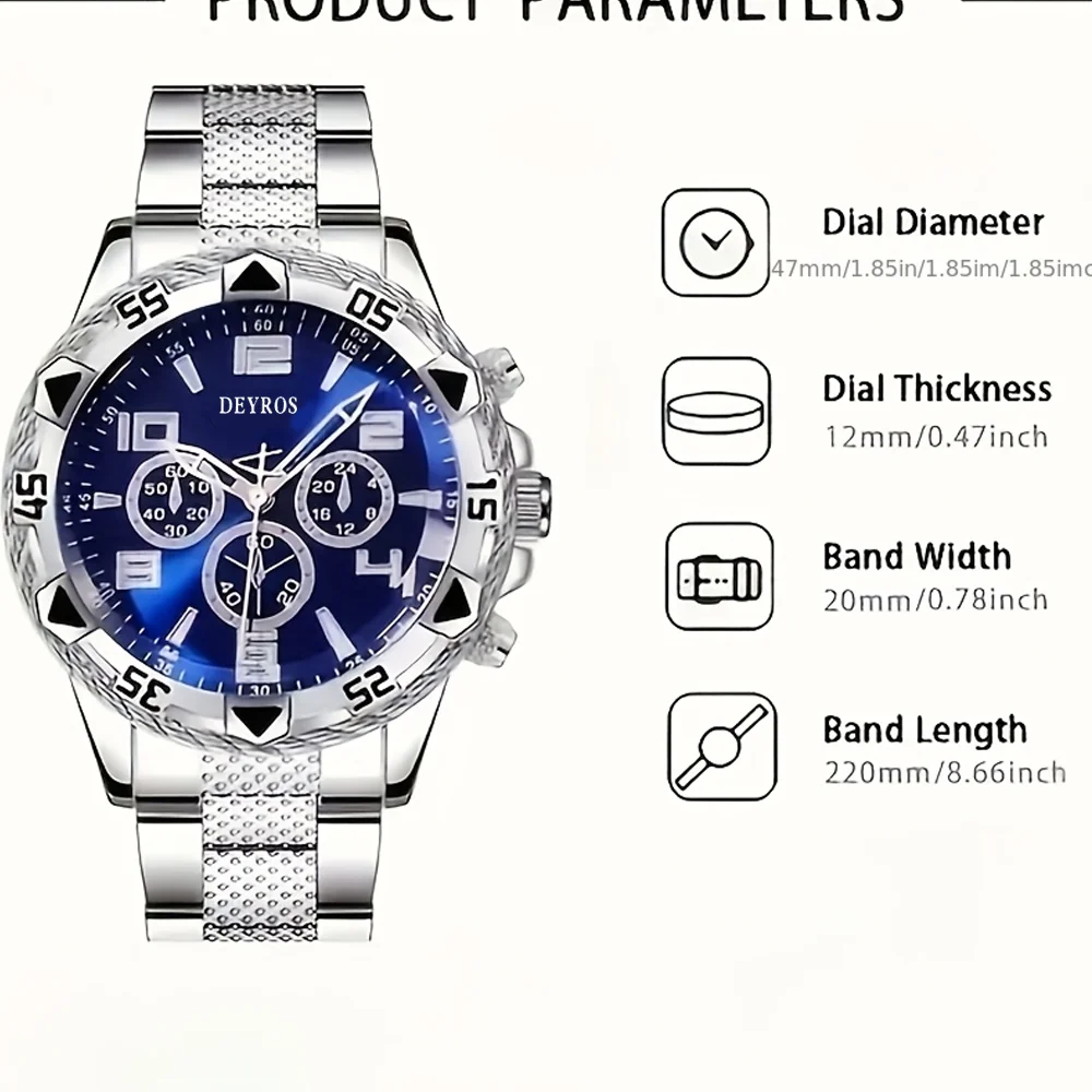 2개 세트 남성용 스타일리시하고 트렌디한 비즈니스 쿼츠 - Luxury Watch Under 20000 리뷰 및 가격