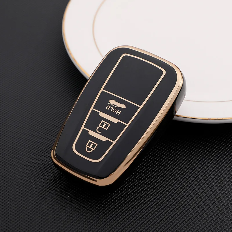 

2/3/4 Buttons for Toyota Camry CHR Corolla RAV4 Avalon Land Cruiser Prado Prius 2017 - 2022 TPU Car Key Case Cover Fob Keychain