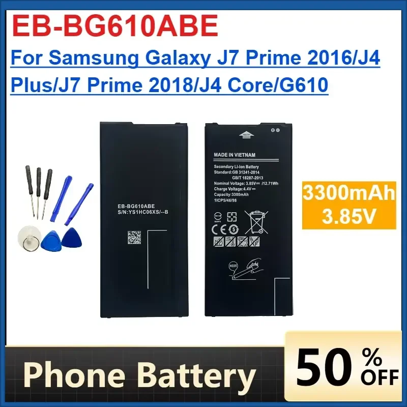 EB-BG610ABE 3300mAh Battery For Samsung Galaxy J7 Prime 2016/J4 Plus/J7 Prime 2018/J4 Core/G610 Mobile Phone Battery
